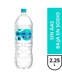 Agua Mineral Benedictino Sin Gas Baja En Sodio 2.25 L