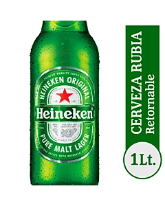 Cerveza Rubia Heineken Retornable 1 L