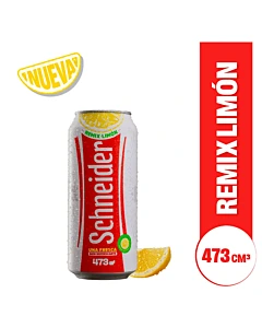 Cerveza Rubia Schneider Remix Limón 473 Ml