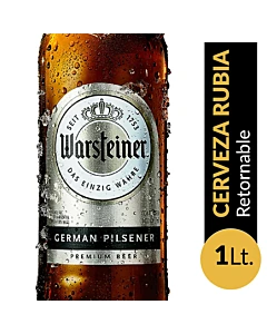 Cerveza Rubia Retornable Warsteiner 1 L