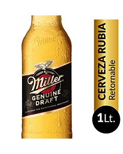 Cerveza Rubia Miller Retornable 1 L