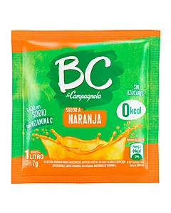 Jugo En Polvo Bc Naranja 7g