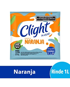 Jugo En Polvo Clight Naranja 8 G