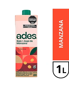 Ades Soja + Jugo De Manzana 1 L