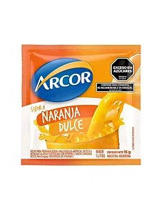 Jugo En Polvo Arcor Naranja Dulce 15 G