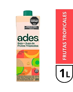 Ades Soja + Jugo De Frutas Tropicales 1 L