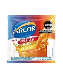 Jugo En Polvo Arcor Frutilla Anana Y Banana 15 G