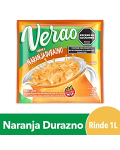 Jugo En Polvo Verao Sabor Naranja Durazno 7g