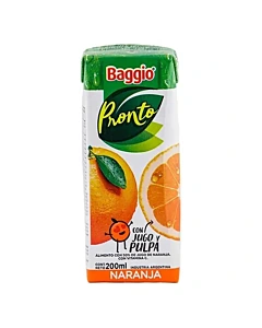 Jugo Baggio Pronto Naranja X 200 Cc