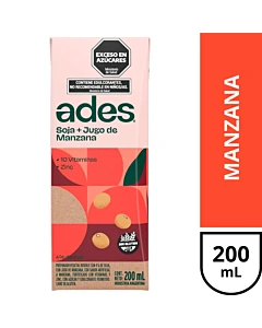 Ades Soja + Jugo De Manzana 200 Ml