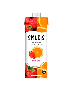 Jugo De Naranja Y Frutilla Smudis 1 L
