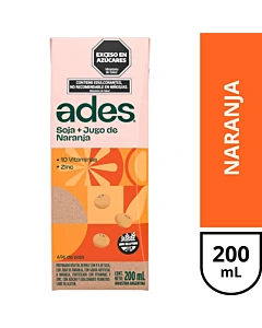 Ades Soja + Jugo De Naranja 200 Ml