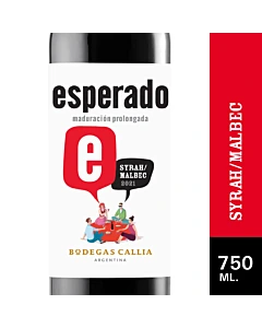 Vino Tinto Esperado Blend Syrah Malbec 750ml