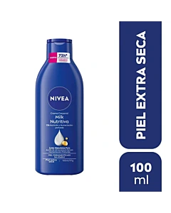 Crema Corporal Hidratante Nivea Milk Nutritiva Para Piel Extra Seca 100 Ml