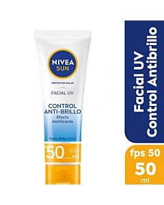 Protector Solar Facial Nivea Control Anti-Brillo Fps 50 Para Todo Tipo De Piel X 50 Ml