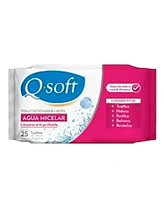Toallitas Desmaquillantes Q-Soft Agua Micelar 25u