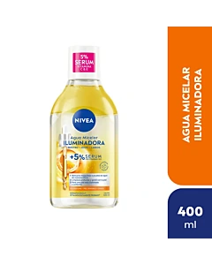 Agua Micelar Nivea Iluminadora Enriquecida Con Sérum Piel Sensible 400 Ml