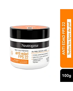Crema Antiedad Neutrogena Face Care Intensive  Fps 22  100ml