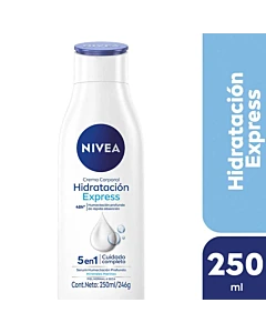 Crema Corporal Nivea Hidratación Express Humectación Profunda Piel Normal A Seca 250 Ml