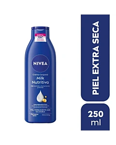 Crema Corporal Hidratante Nivea Milk Nutritiva Para Piel Extra Seca 250 Ml