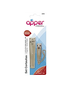 Set Cortauñas Apper 2 Piezas