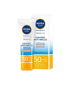 Protector Solar Facial Nivea Sun Control Anti-Brillo Tono Medio Fps 50 50 Ml