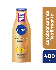 Loción Corporal Autobronceante + Reafirmante Nivea Q10 Para Uso Diario X 400 Ml
