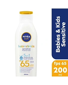Protector Solar Nivea Sun Babies & Kids Sensitive 5 En 1 Fps 65 Piel Sensible 200 Ml