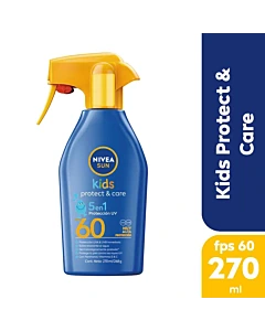 Protector Solar Nivea Protect & Care 5 En 1 Kids Trigger Spray Fps 60 Y Protección Uv 270 Ml