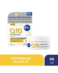 Crema Facial Antiedad De Día Nivea Q10 Power Fps 30 Para Todo Tipo De Piel 50 Ml