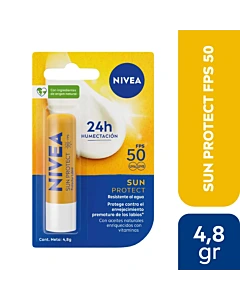 Protector Solar Labial Humectante Nivea Sun Protect Fps 50 Para Todo Tipo De Piel 4,8 G