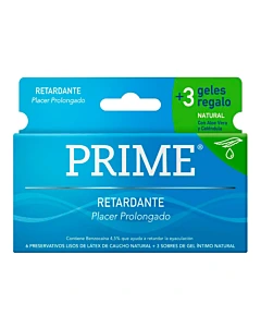 Preservativo Prime Retardante 6un + Geles