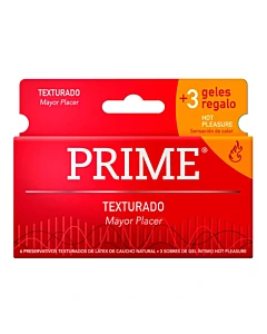 Preservativo Prime Texturado 6un + Geles
