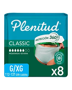 Pañales Para Adulto Plenitud Classic Pant G /Xg 8 U