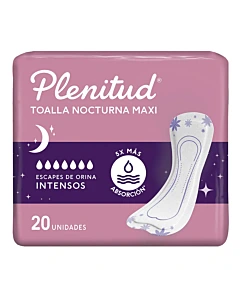 Toalla Incontinencia Plenitud Femme Nocturna Sin Alas 20 U