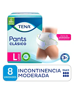 Ropa Interior Tena Pants Clásico L 8u