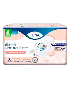 Toalla Higiénica Tena Natural Care Con Alas 8 U