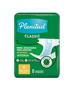 Pañal Desechable Plenitud Classic G 8 U