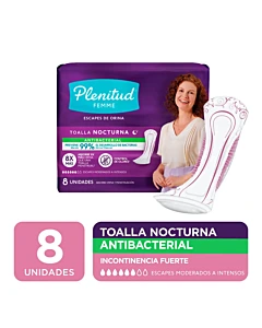 Toalla Incontinencia Plenitud Femme Nocturna Sin Alas 8u