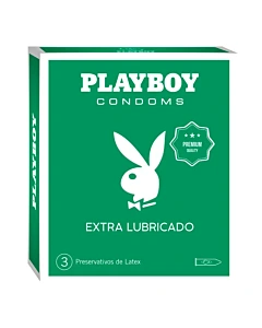 Preservativo Extra Lubricado Playboy 3un