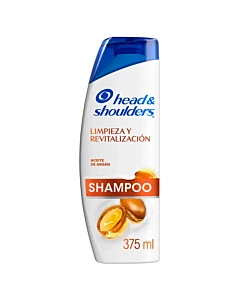 Shampoo Head & Shoulders Limpieza Y Revitalización Aceite De Argán Control Caspa 375ml