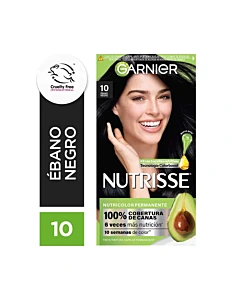 Kit Tintura Nutrisse Clasico Tono 10 Ebano Negro