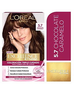 Kit Tintura Excellence Creme 5.7 Choc.Caramelo