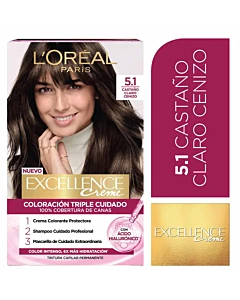 Kit Tintura Excellence Creme 5.1 Castaño Cla.Ce.