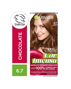Kit Tintura Permanente Cor Intensa Tono 6.7 Chocolate