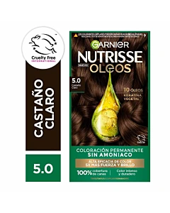Kit Tintura Perm. Nutrisse Oleos 5.0 Castaño Cl.