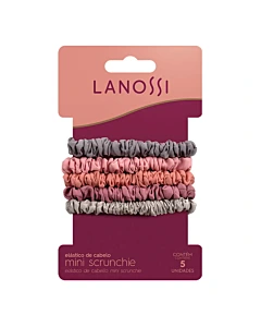 Colitas De Pelo Lanossi Elásticas Mini Scrunchie 5 U Surtido