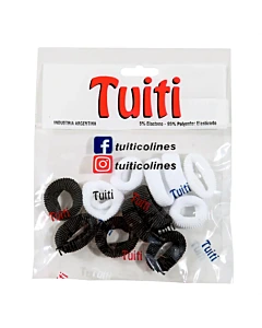 Colita De Pelo Tuiti Fina Blanco Y Negro