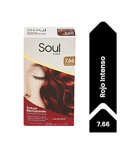 Tintura Permanente Soul Care 7.66 Rojo Intenso