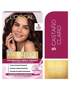 Kit Tintura Excellence Creme Tono 5 Castaño Claro